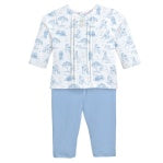 Baby Club Chic- Barking Bliss- Blue Tee and Pant Set