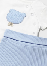 Mayoral Newborn Shorts and Bear T-Shirt Set