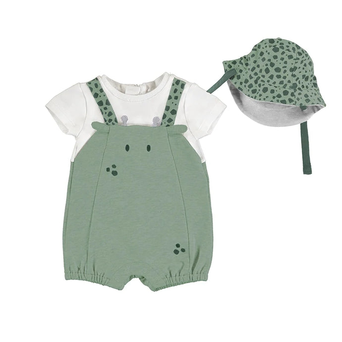 Mayoral Giraffe Knitted Bodysuit with Cap