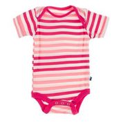 KICKEE PANTS PRINT SHORT SLEEVE ONE PIECE FOREST FRUIT STRIPE