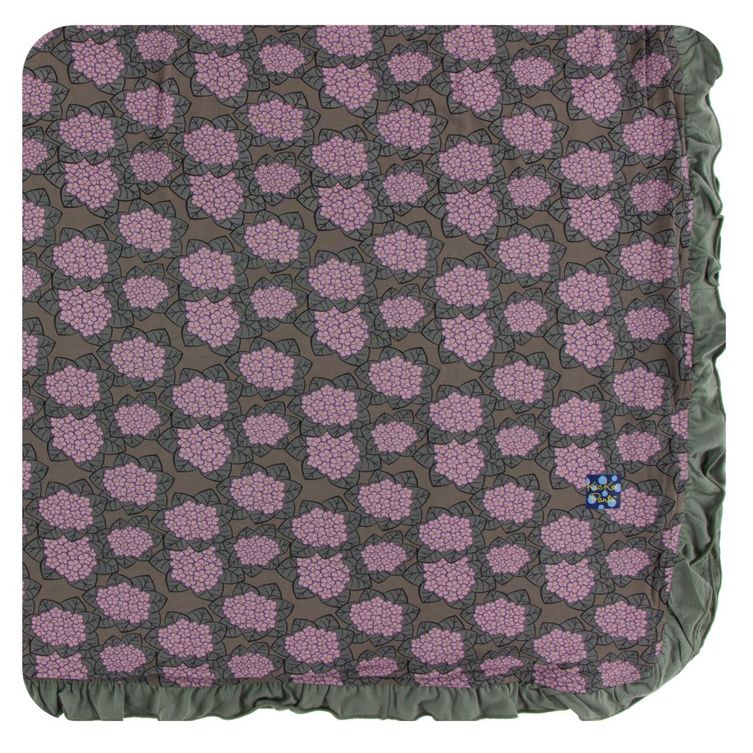 KicKee Pants Print Ruffle Toddler Blanket - African Violets