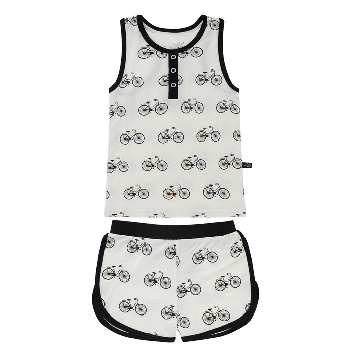 Peregrine Kidswear Bikes Bamboo Tank And Shorts Set