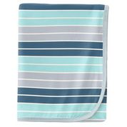 KICKEE PANTS PRINT SWADDLING BLANKET SPORT STRIPE