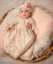 Haute Baby - Peach Blush Baby Gown and Headband Set