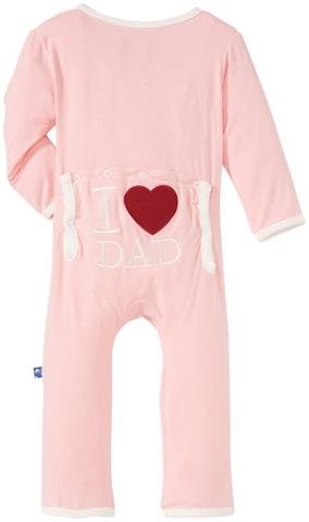 Kickee Pants Holiday Fitted Applique Coverall - Lotus 