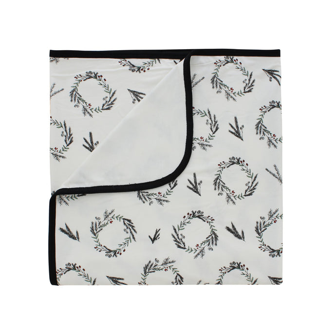 PEREGRINE KIDSWEAR WINTER WREATHS BAMBOO EVERYWHERE BLANKET