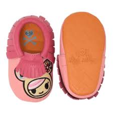 Moc Happens Leather Baby Moccasins - Donutella