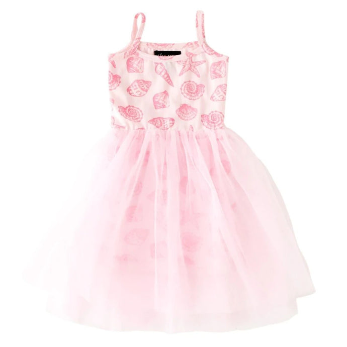Lola & Taylor - Girls Organic Cotton Parker Dress - Seashells