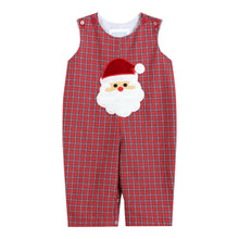 Lil Cactus - Red and Green Plaid Fuzzy Santa Overalls