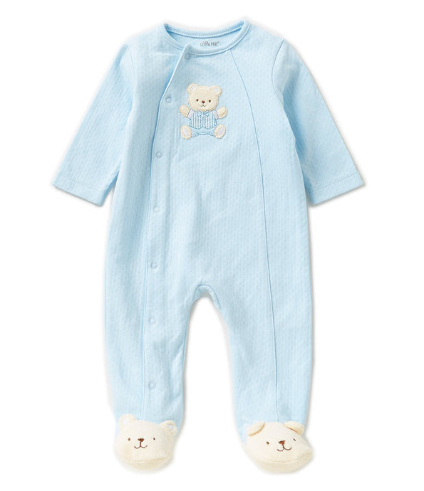 Little Me Light Blue Bear Footie