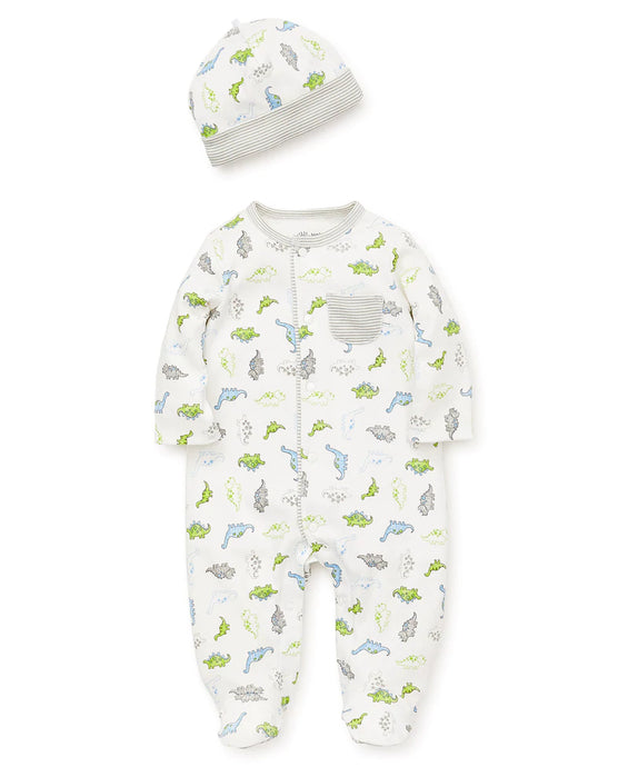 Little Me - Tiny Dino Footie & Hat