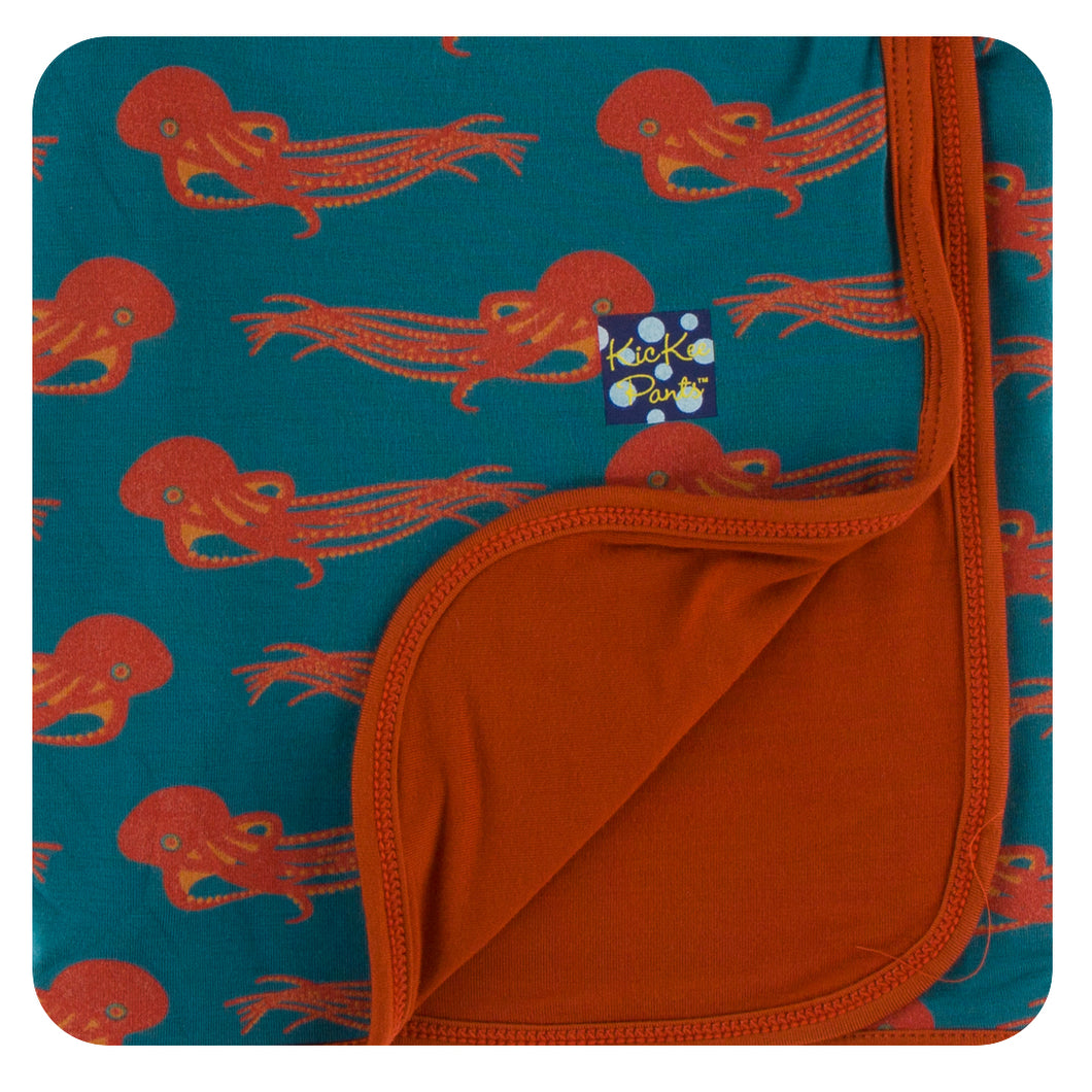 KicKee Pants Print Toddler Blanket - Oasis Octopus
