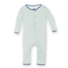KicKee Pants Fitted Applique Coverall - Aloe Wild Horses