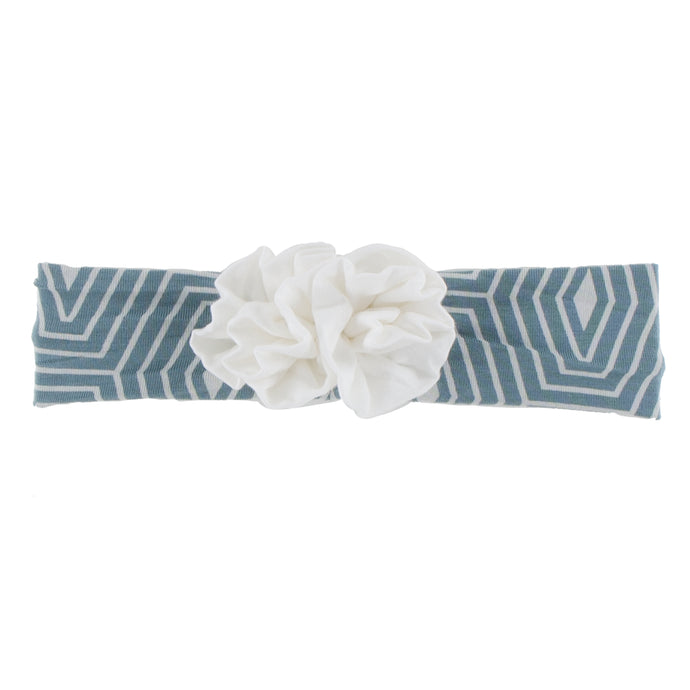 KicKee Pants Print Flower Headband - Dusty Sky Tortoise Shell