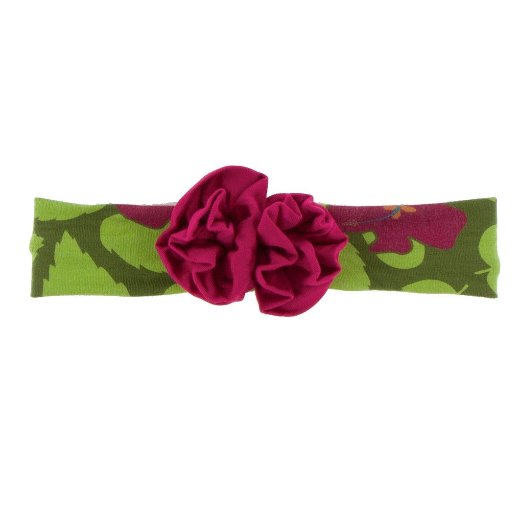 KicKee Pants Print Flower Headband - Pesto Hibiscus