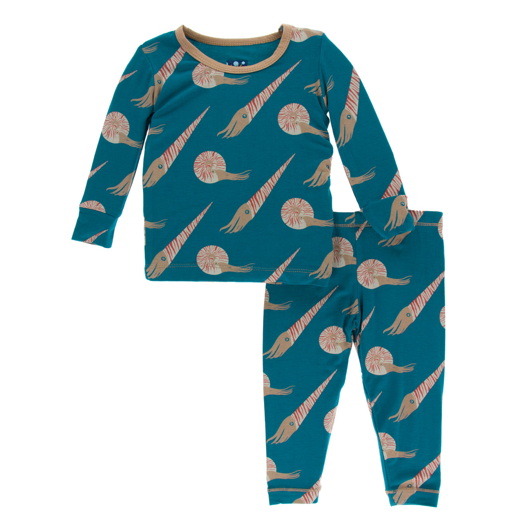 KicKee Pants Print Long Sleeve Pajama Set - Cephalopods