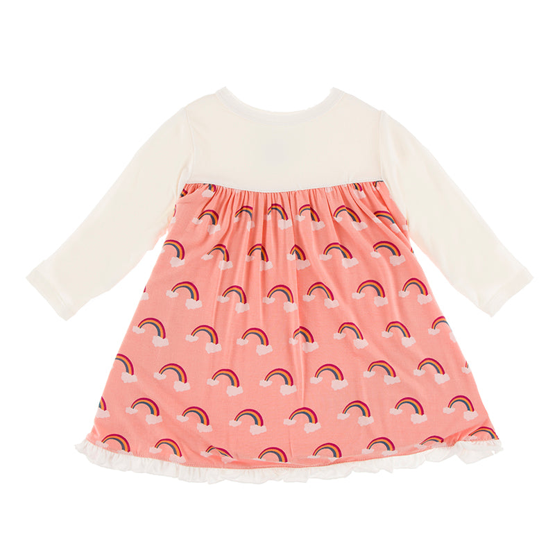 KicKee Pants Print Classic Long Sleeve Swing Dress - Blush Rainbow Just For Babies, Inc. KicKee Pants Print Classic Long Sleeve Swing Dress - Blush Rainbow Just For Babies, Inc.