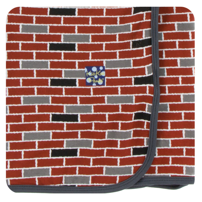 KicKee Pants Print Swaddling Blanket - London Brick