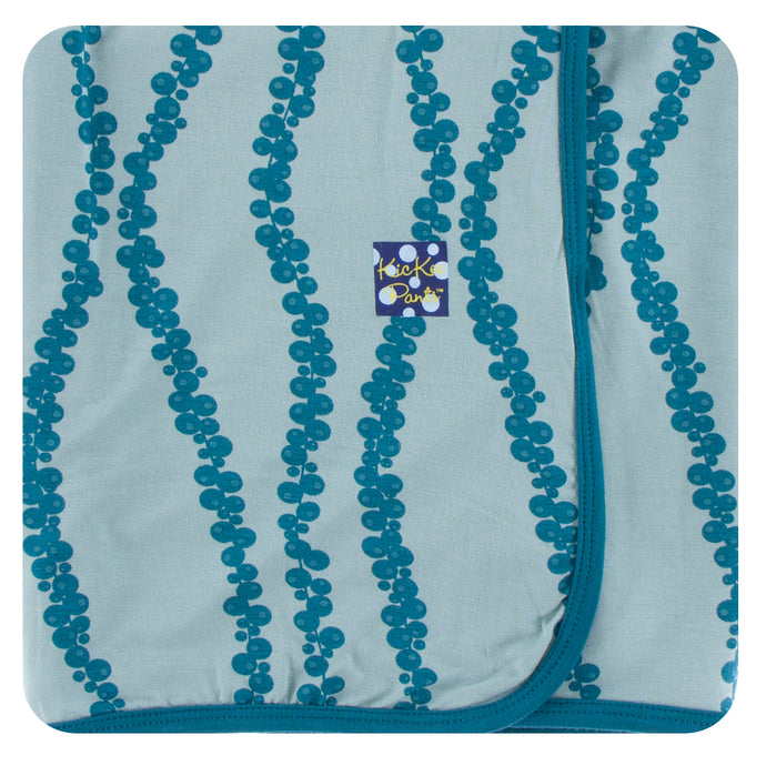 KicKee Pants Swaddling Blanket - Jade Sea Grapes