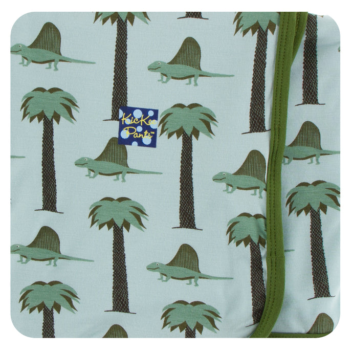 KicKee Pants Print Swaddling Blanket - Dimetrodon