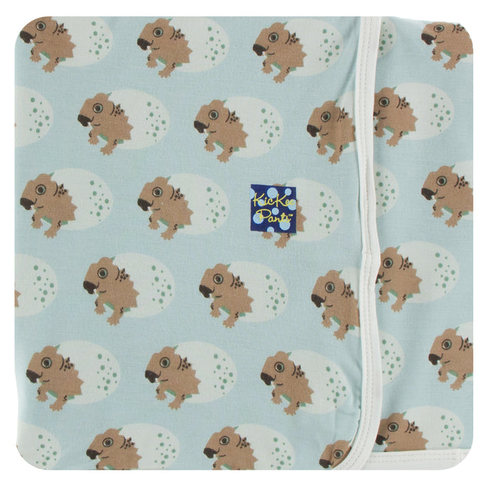 KicKee Pants Print Swaddling Blanket - Spring Sky Diictodon