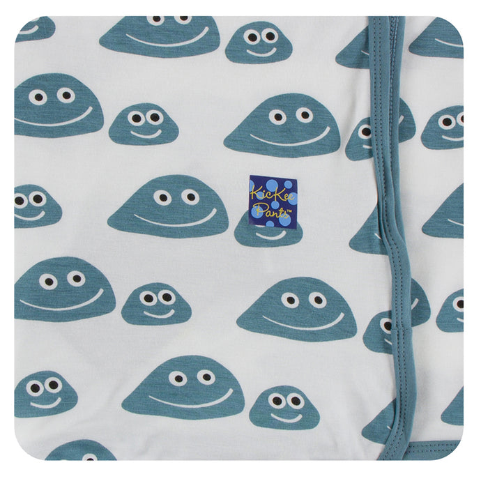 KicKee Pants Print Swaddling Blanket - Natural Pet Rocks