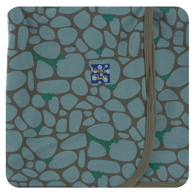 KicKee Pants Print Swaddling Blanket - Sea Rolled Rocks