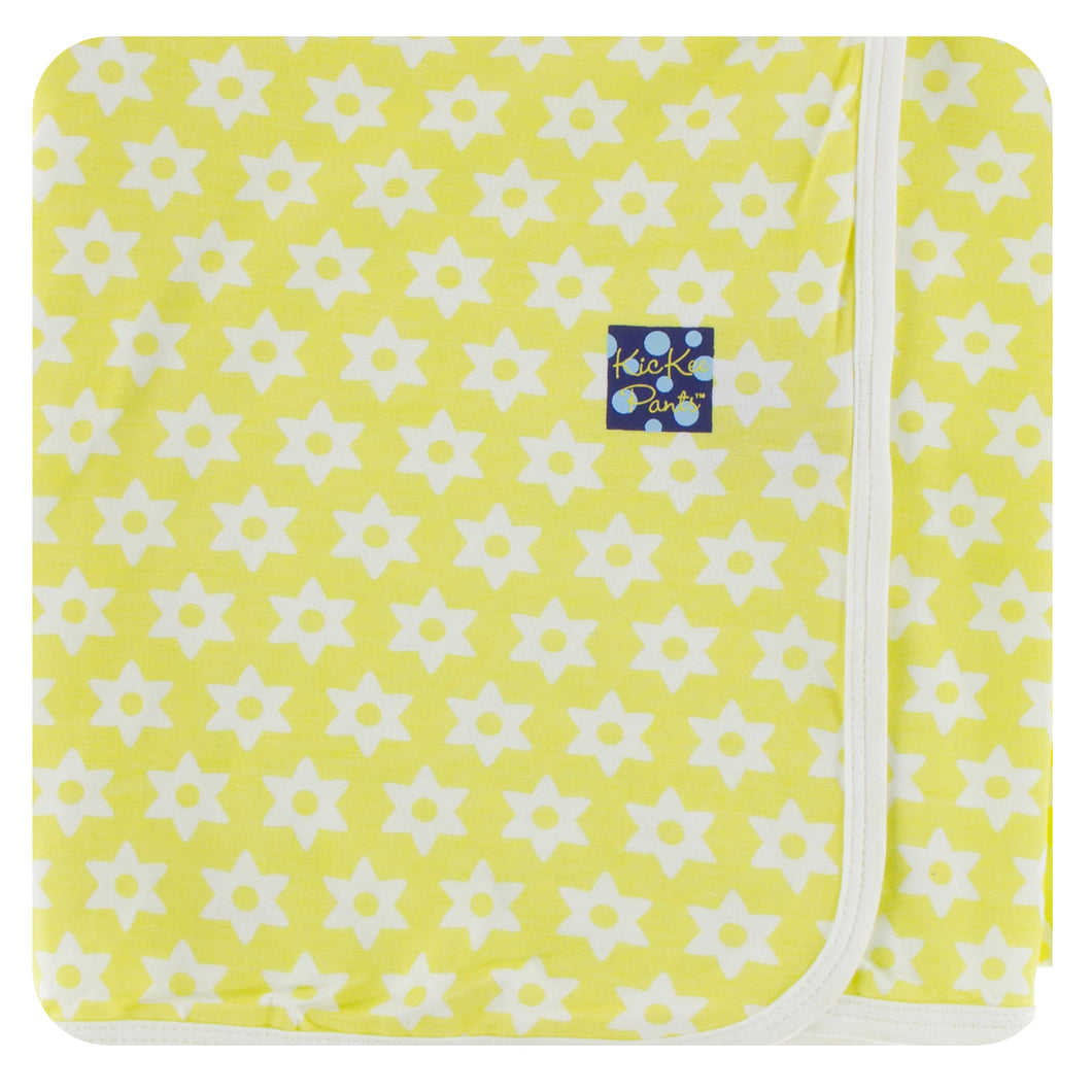 KicKee Pants Print Swaddling Blanket - Lime Blossom Stellini