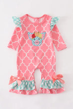 Pink Pig Applique Bow Girl Romper by Honeydew