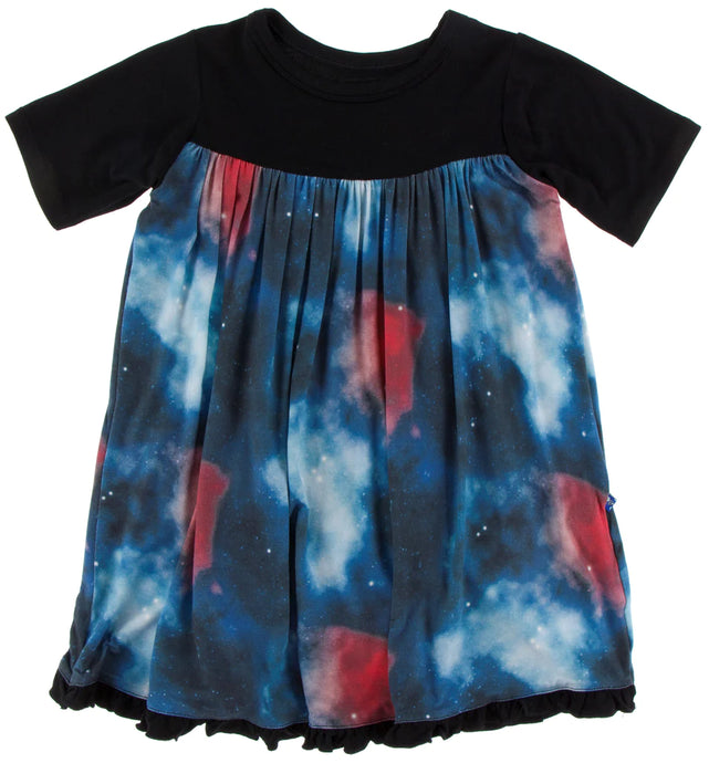 KicKee Pants Red Ginger Galaxy Classic S/S Swing Dress