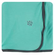 KICKEE PANTS SOLID SWADDLING BLANKET GLASS WITH STONE