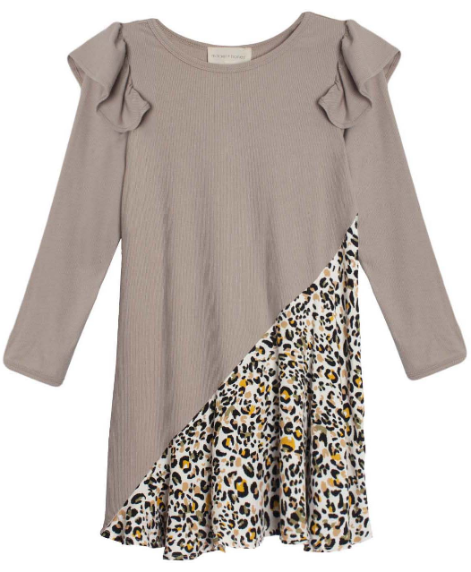 Mabel + Honey - Piper Rayon & Knit Dress