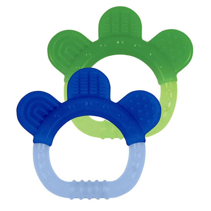 Silicone Teether 2 pk - Blue & Green