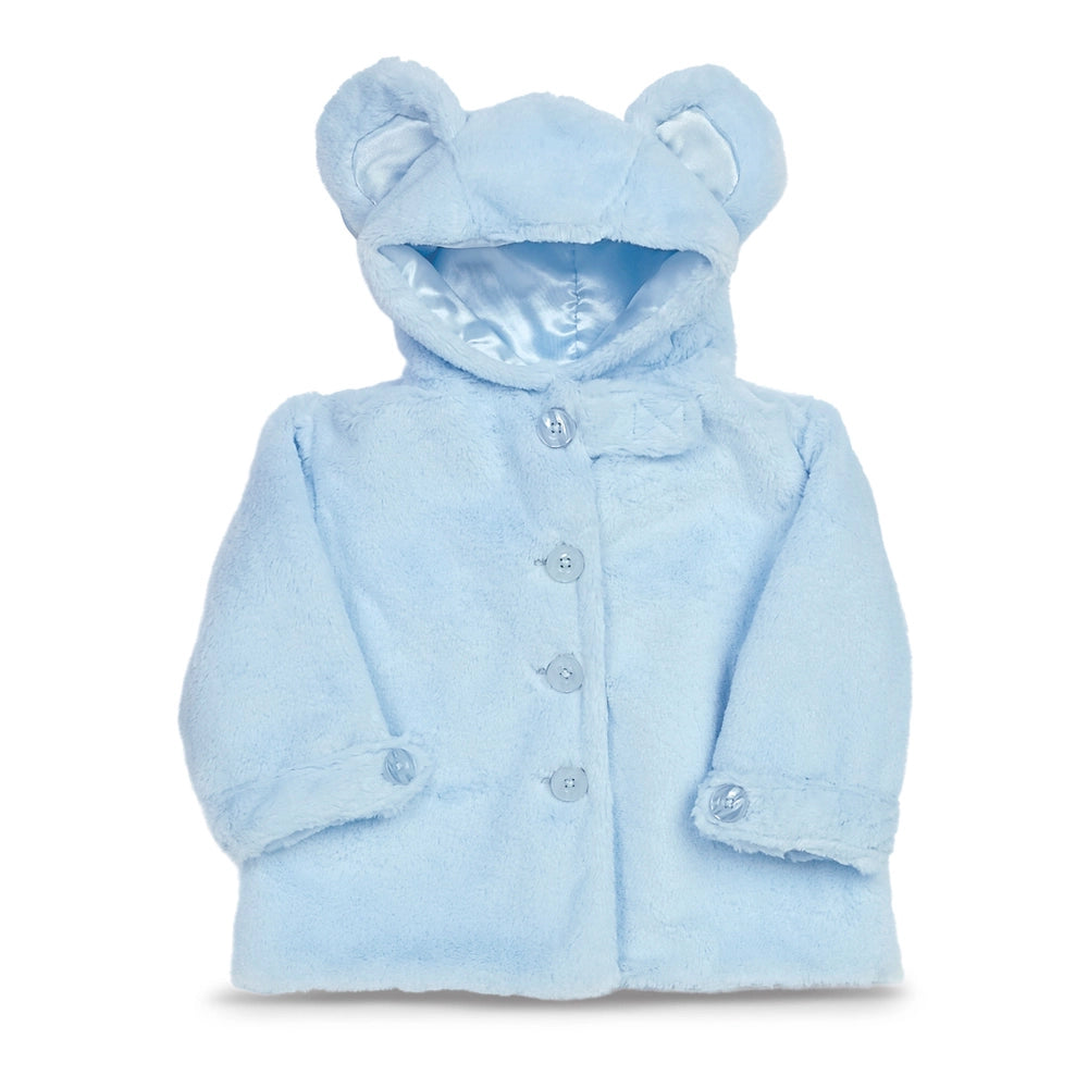 Huggie Teddy Bear Coat in Blue Bearington Collection