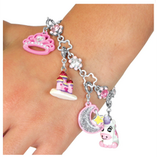 Charm It! - Pink Flower Charm Bracelet