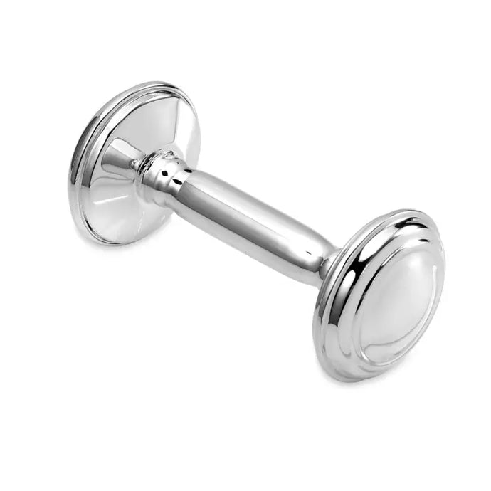 Sterling SIlver 925 Baby Rattle Dumbbell Barbell Keepsake