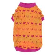 KICKEE PATNS PRINT DOG TEE APRICOT CHICKENS XS