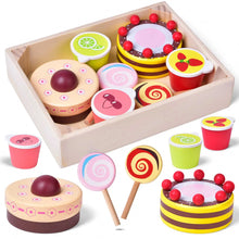 Fun Little Toys - 8 pcs Wooden Dessert Play Set