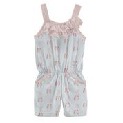 KICKEE PANTS PRINT FLOWER ROMPER WITH POCKETS FRESH AIR BALLET