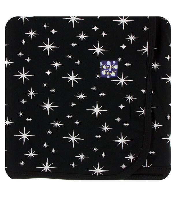 Kickee Pants Swaddling Blanket in Silver Bright Stars