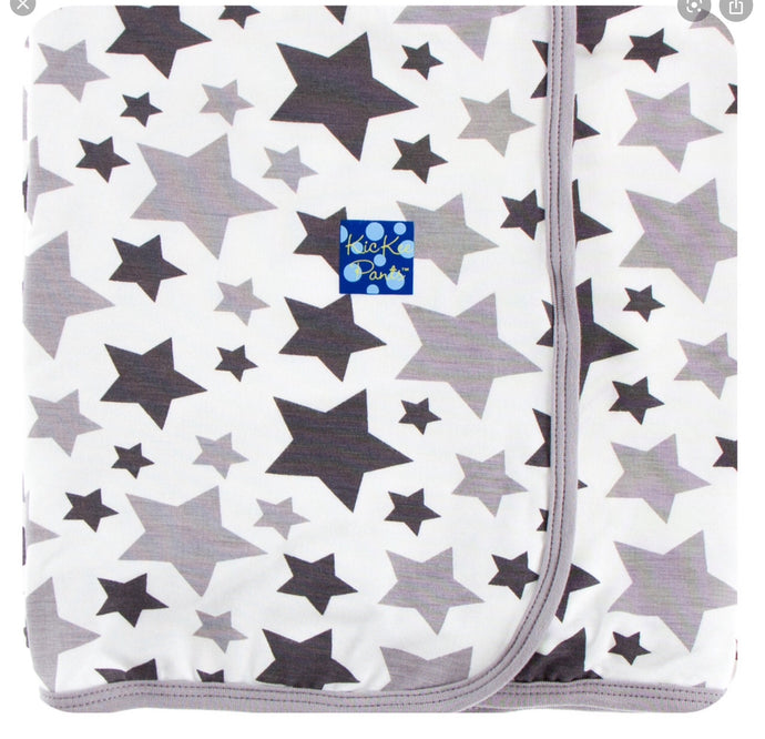 Kickee Pants Swaddling Blanket Feather rain stars