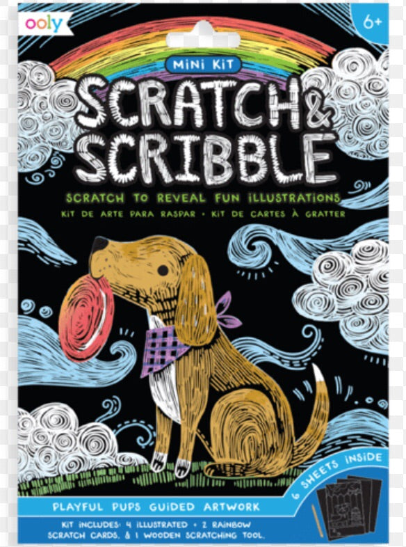 Scratch & Science playful pups guided artwork