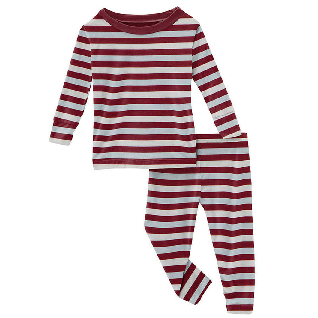 Kickee Pants Print Long Sleeve Pajama Set - Playground Stripe