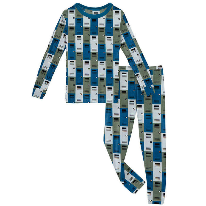 Kickee Pants Print Long Sleeve Pajama Set - Locker Room