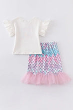 White Mermaid Skirt Set by Honeydew