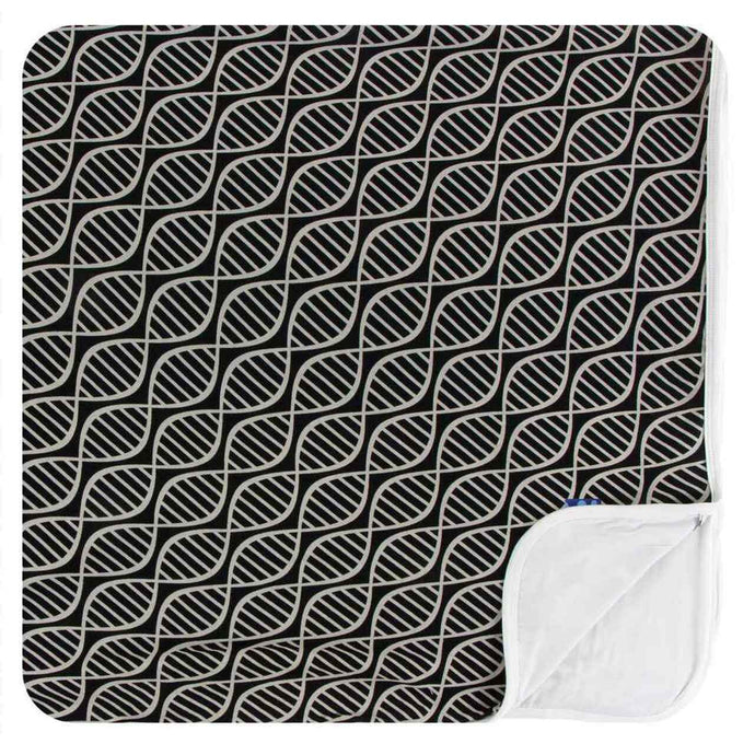 Kickee Pants Swaddle Blanket Midnight Double Helix