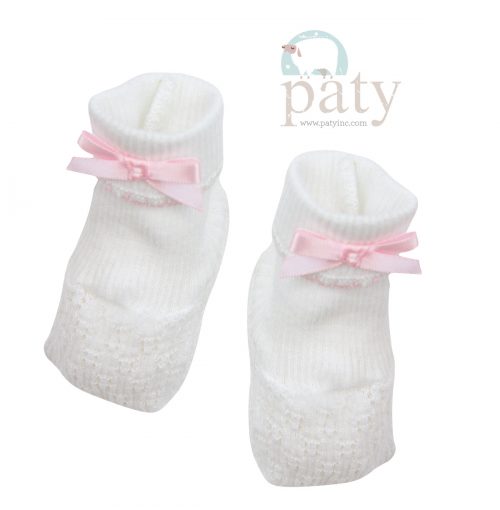 Paty inc. Booties w/ pink trim