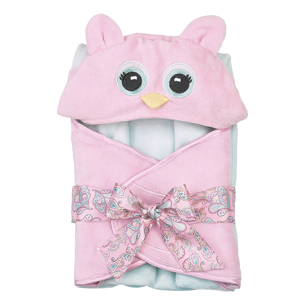 Lil' Hoot Pink Owl Towel - Bearington Collection