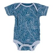 KICKEE PANTS PRINT SHORT SLEEVE ONE PIECE TWILIGHT WHIRLING RIVER