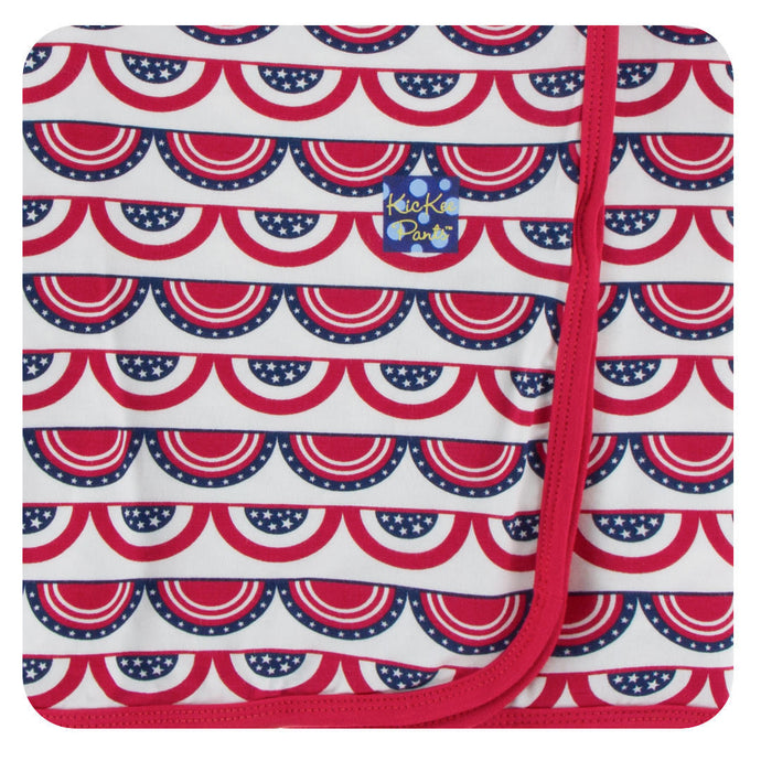 KicKee Pants Print Swaddling Blanket - Flag Swag